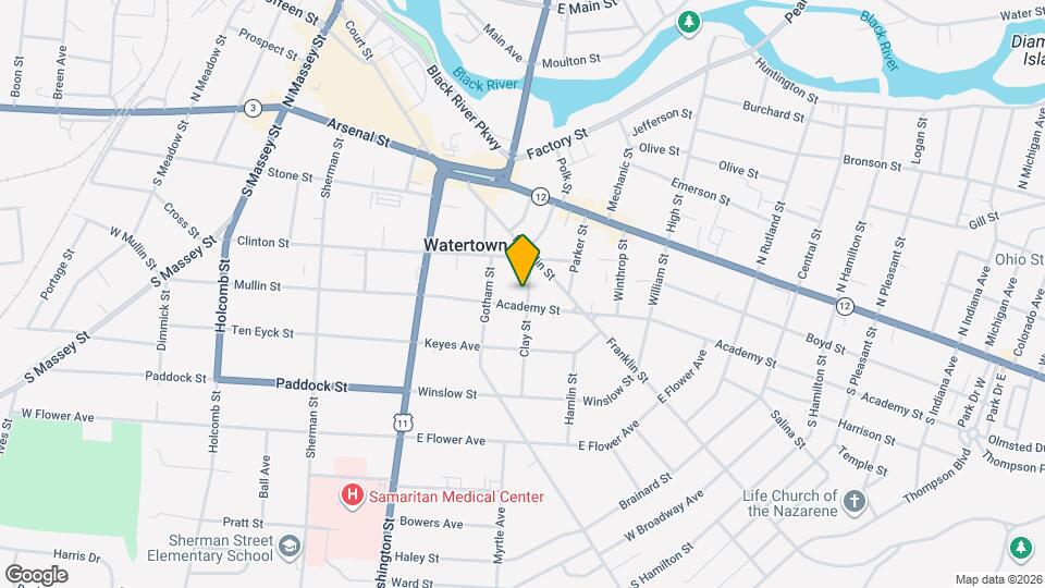 328 Clay St, Unit Unit 3 Map and Location Details