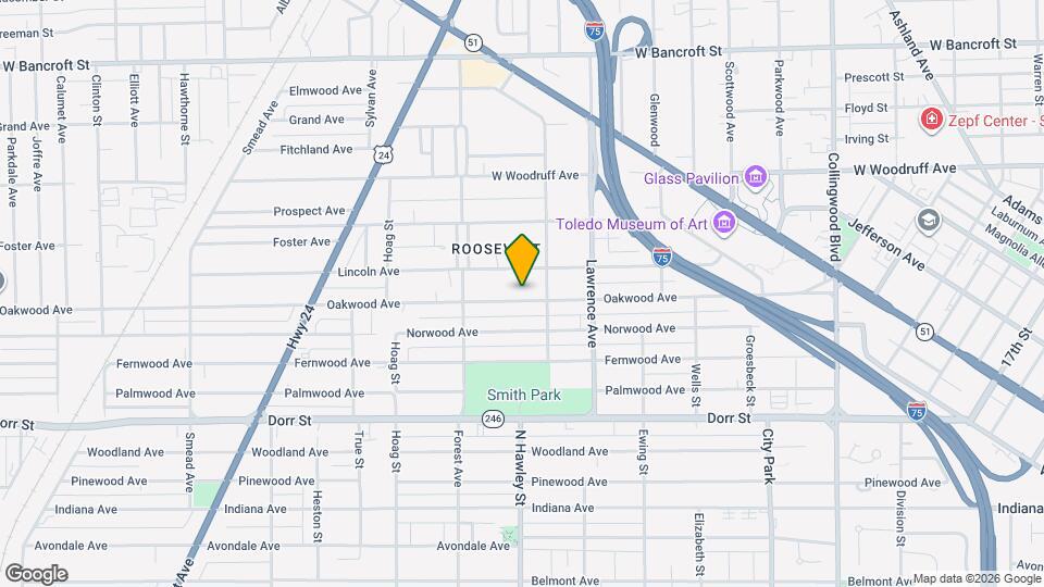 1026 Oakwood Ave Map and Location Details