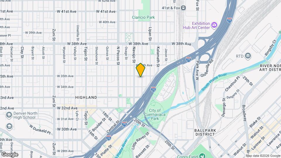 3437 Mariposa St, Unit 169 Mapa y Detalles de la Ubicación