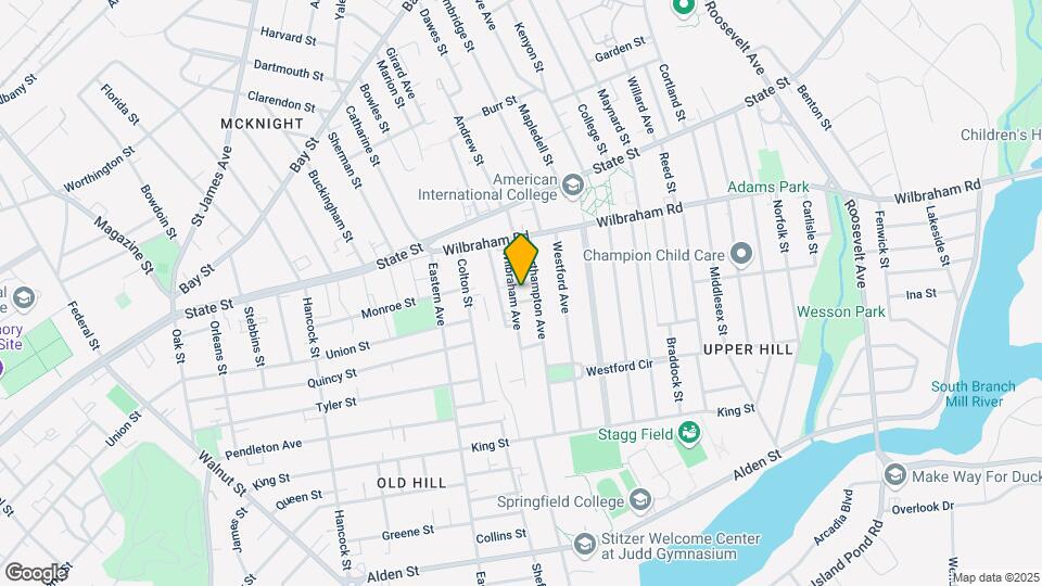 53 Wilbraham Ave Map and Location Details