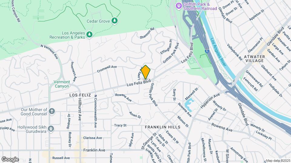 3947 Los Feliz Blvd Map and Location Details