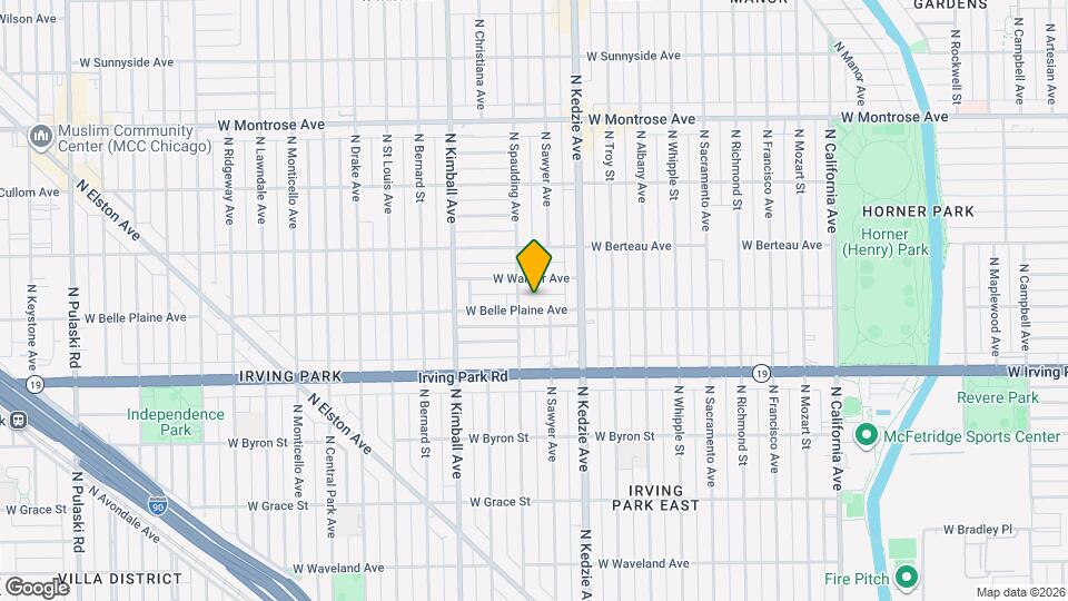 3244 W Belle Plaine Ave, Unit Unit 1 Mapa y Detalles de la Ubicación