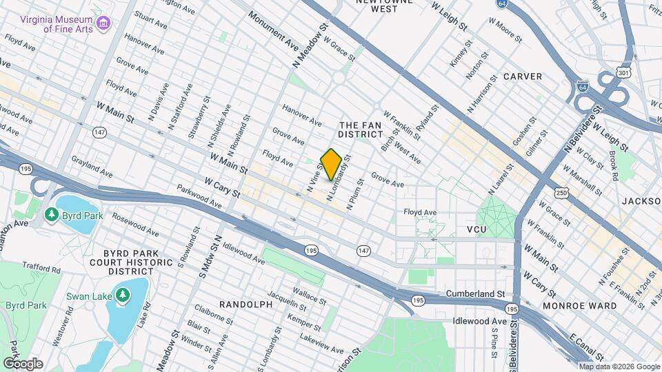 34 N Lombardy St Mapa y Detalles de la Ubicación