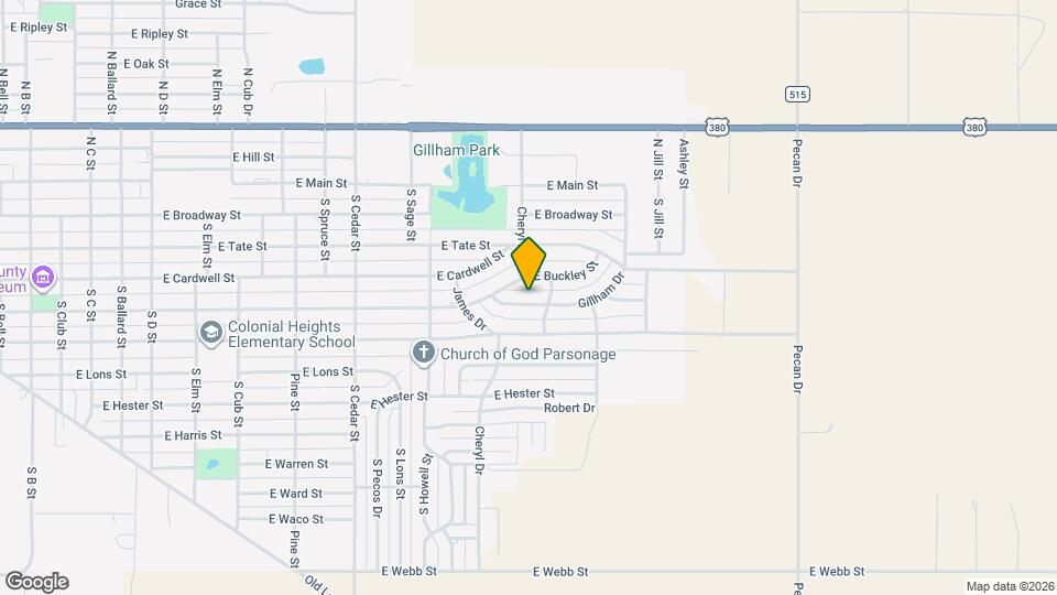 1707 Gillham Dr Map and Location Details