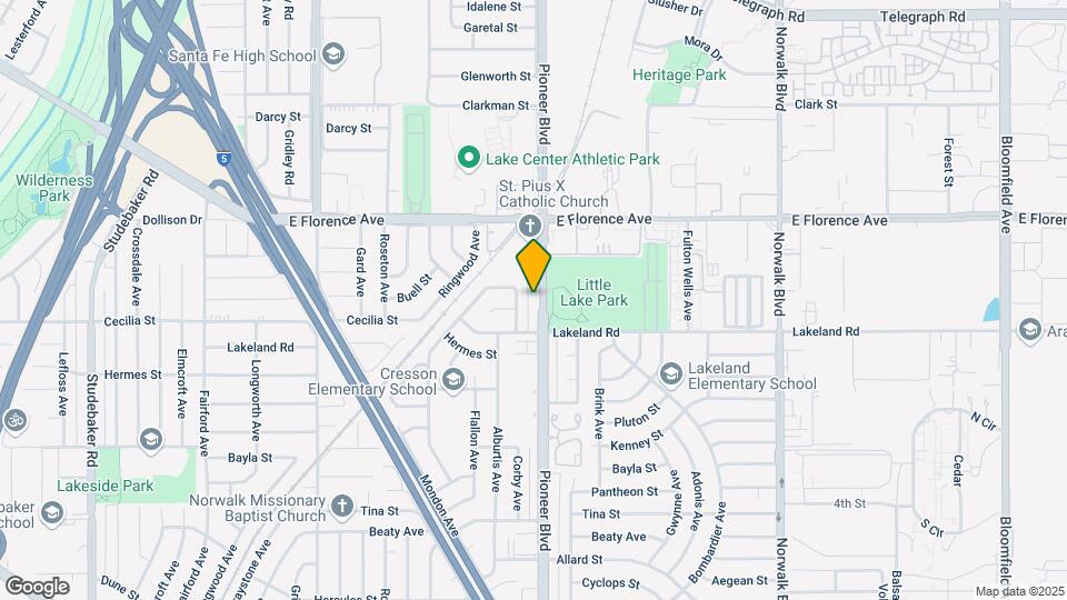 10929-10935 Pioneer Blvd Map and Location Details