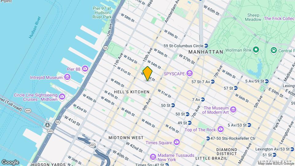 427 W 51st St Map and Location Details