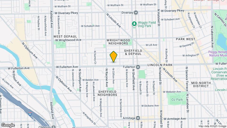 1128 W Fullerton Ave Map and Location Details