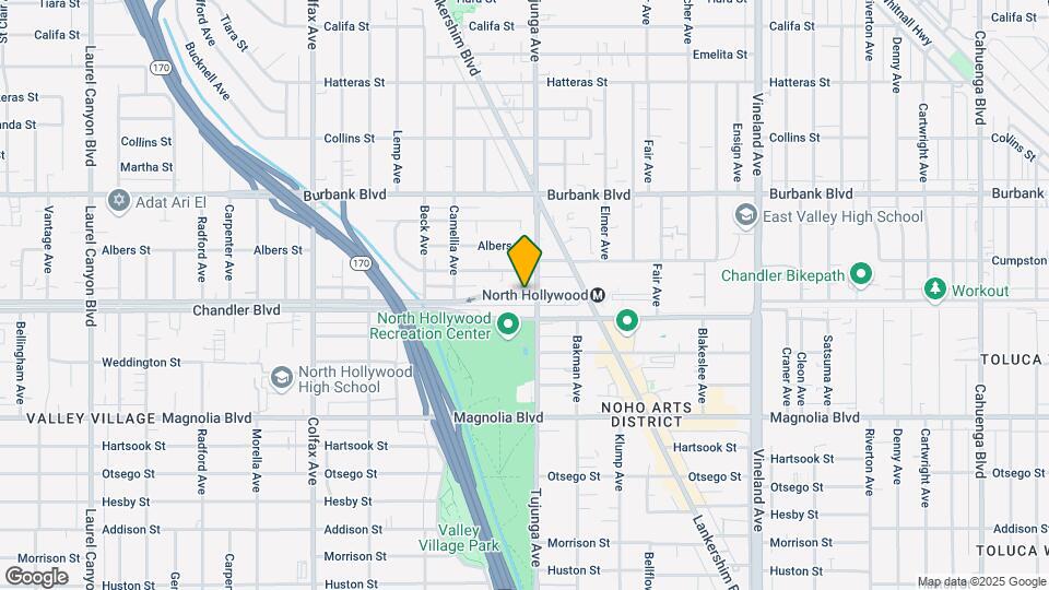 11407 Chandler Blvd Map and Location Details