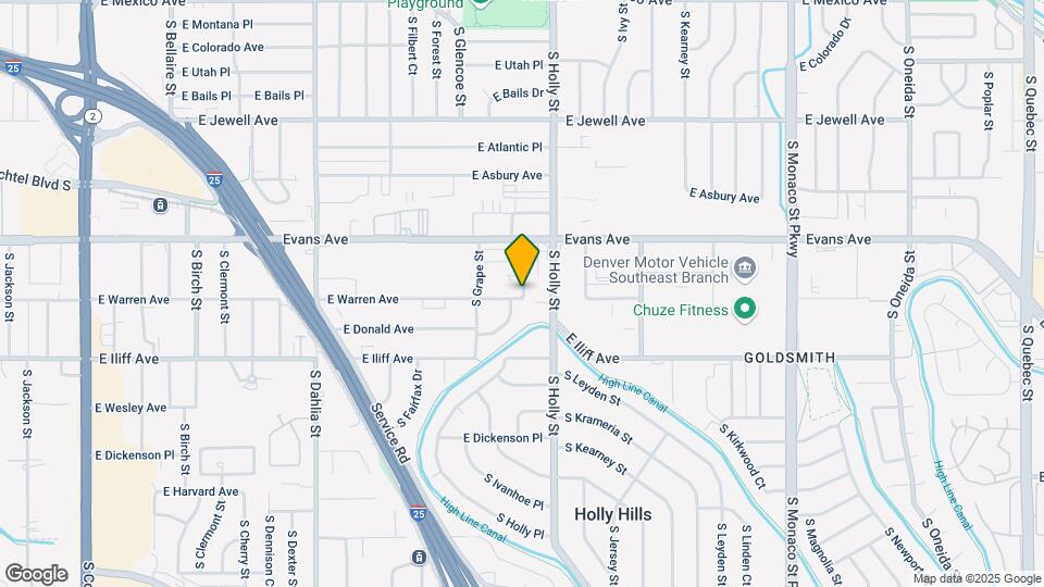 5491 E Warren Ave Map and Location Details