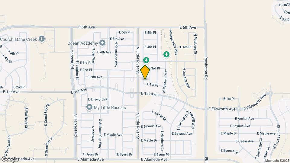 25773 E 1st Pl Map and Location Details