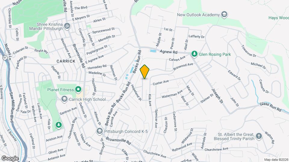 512 Brinwood Ave Map and Location Details