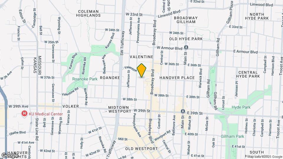3726 Washington Street Map and Location Details