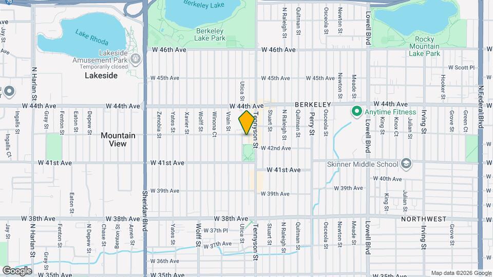 4186 Utica St Mapa y Detalles de la Ubicación