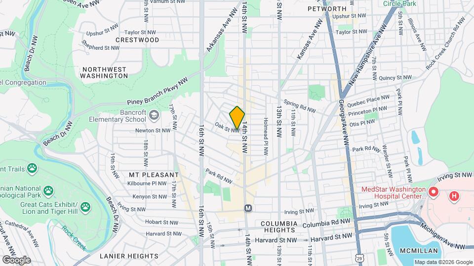 1414 Oak St NW Map and Location Details