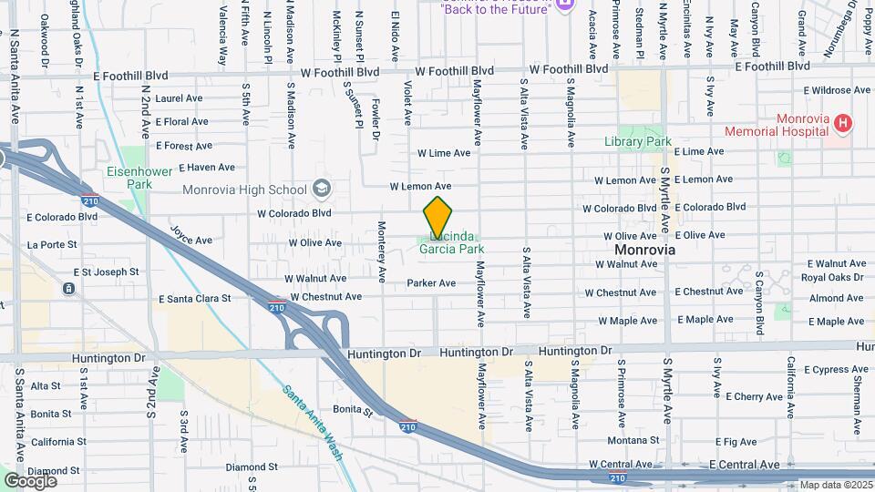 612 E Olive Ave Map and Location Details