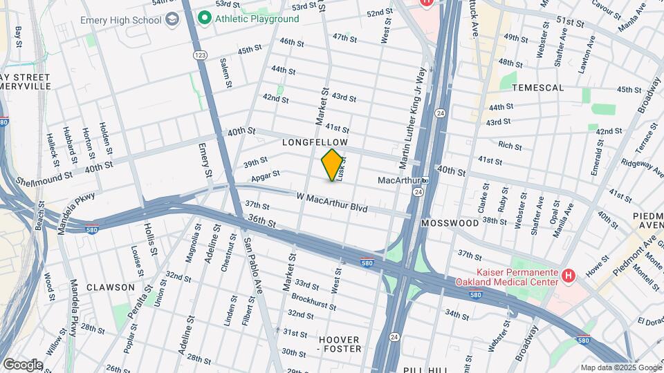 845 Apgar St Mapa y Detalles de la Ubicación