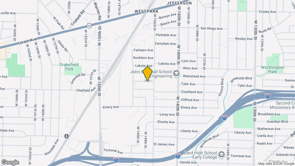 14315 Ledgewood Ave Map and Location Details