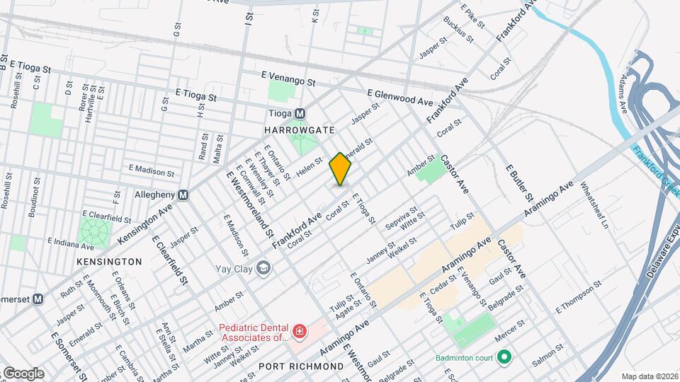 3458 Frankford Ave Map and Location Details