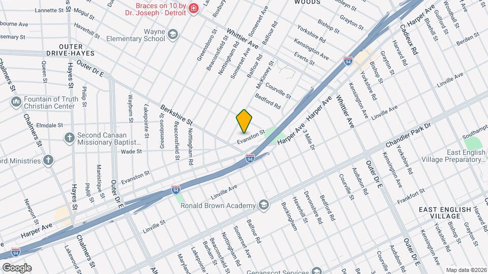 15857 Evanston St Mapa y Detalles de la Ubicación