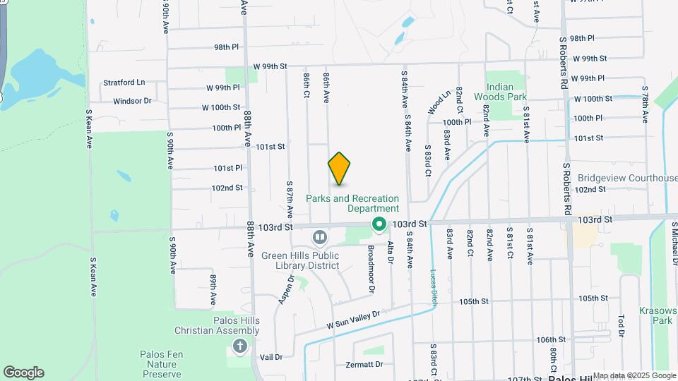 8476 W 103rd Terrace Map and Location Details