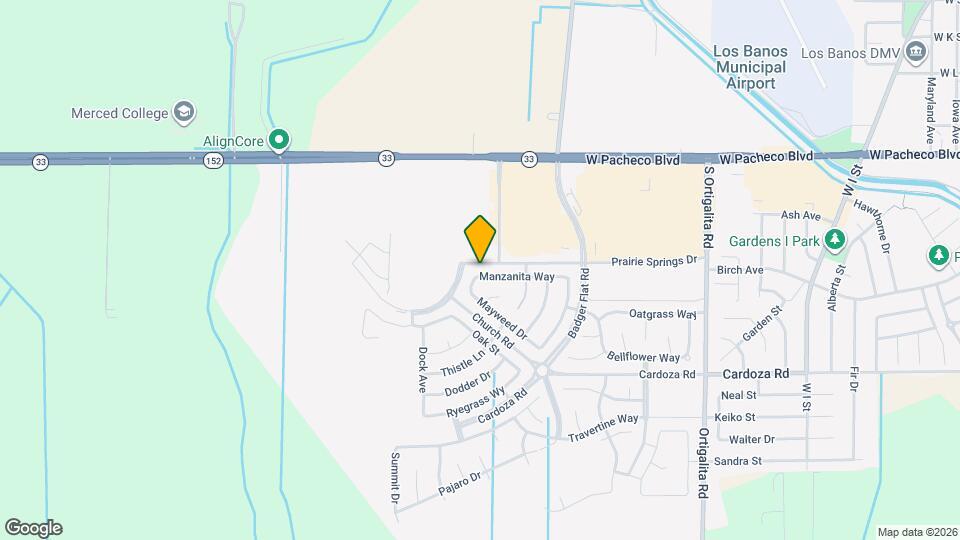 1584 Manzanita Way Map and Location Details