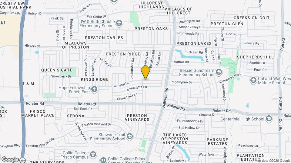 10705 Camelot Dr Mapa y Detalles de la Ubicación