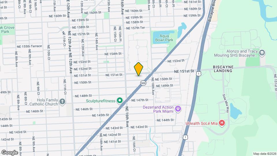 1695 NE 150th St Map and Location Details