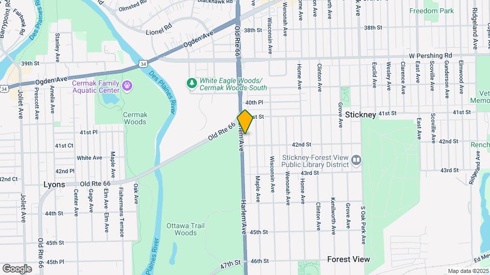 4133 S Harlem Ave Mapa y Detalles de la Ubicación