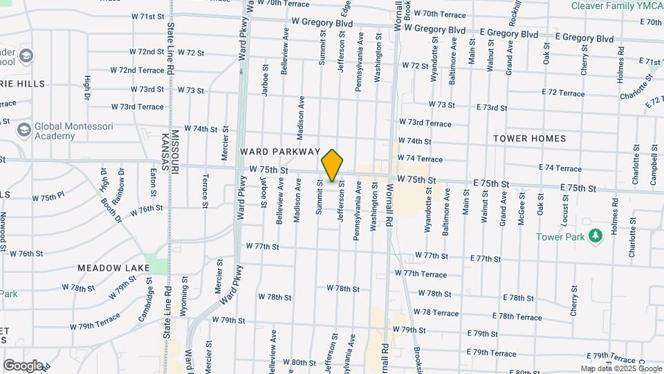 706 W 75th Terrace Map and Location Details