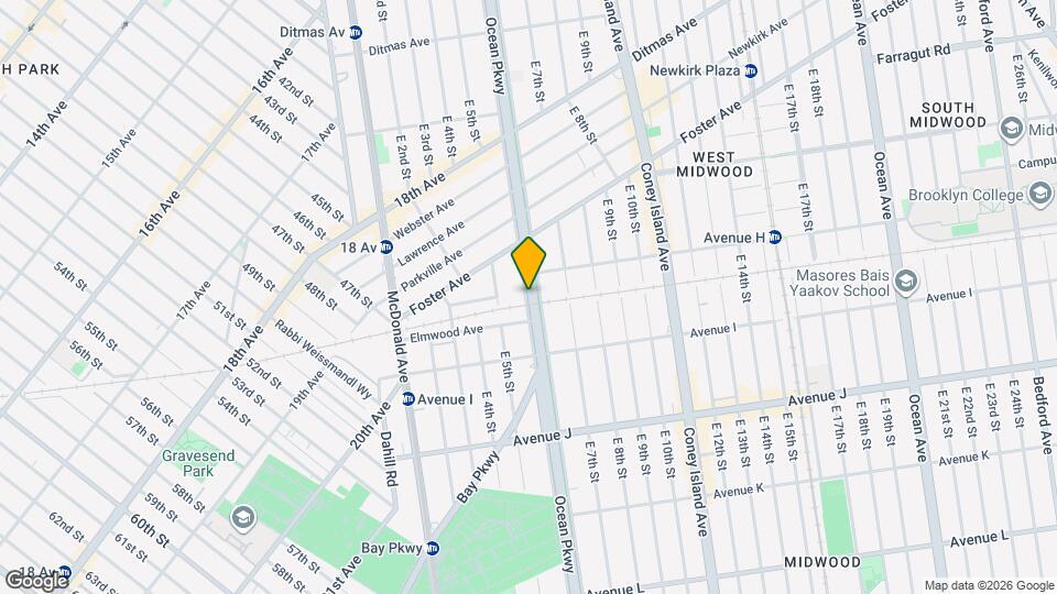 842 Ocean Pkwy Map and Location Details