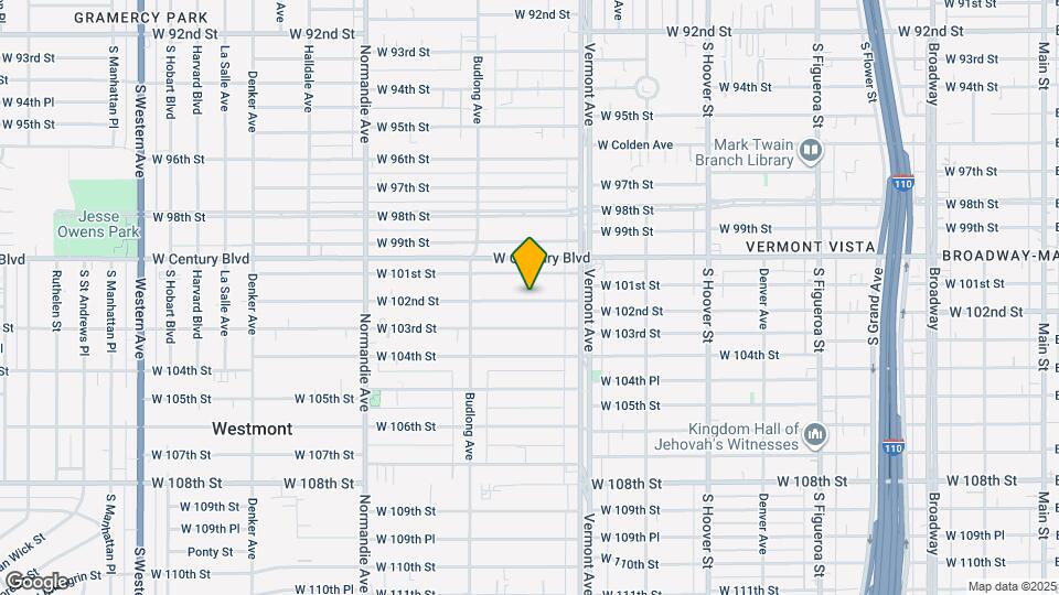 1057 W 102nd St Map and Location Details