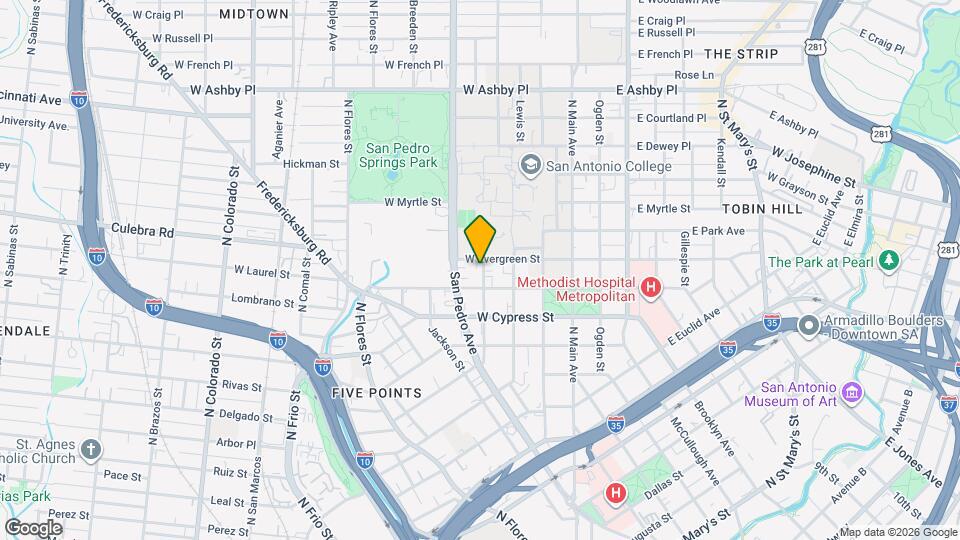 425 Maverick Street Mapa y Detalles de la Ubicación