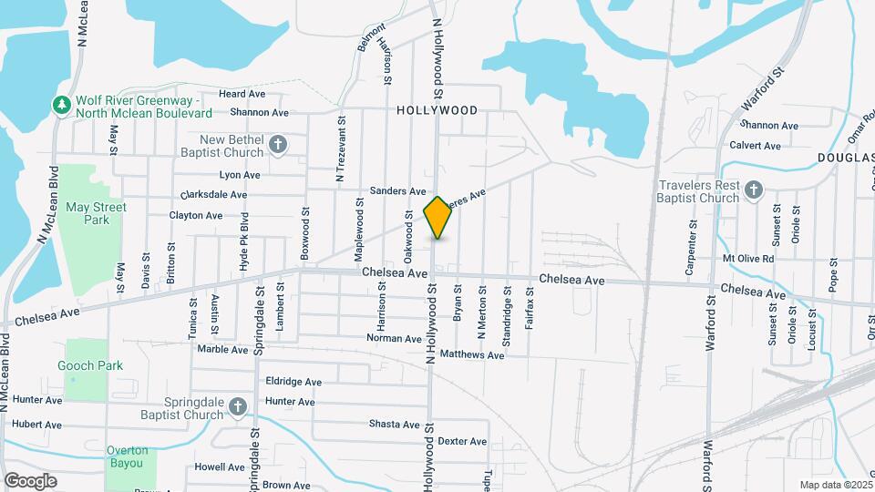 1456 N Hollywood St Map and Location Details