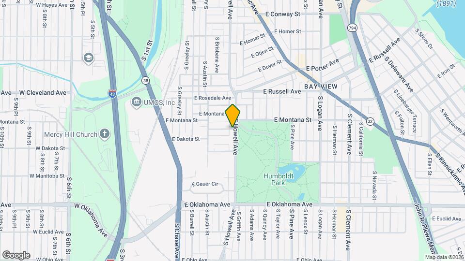 2829 S Howell Ave Map and Location Details