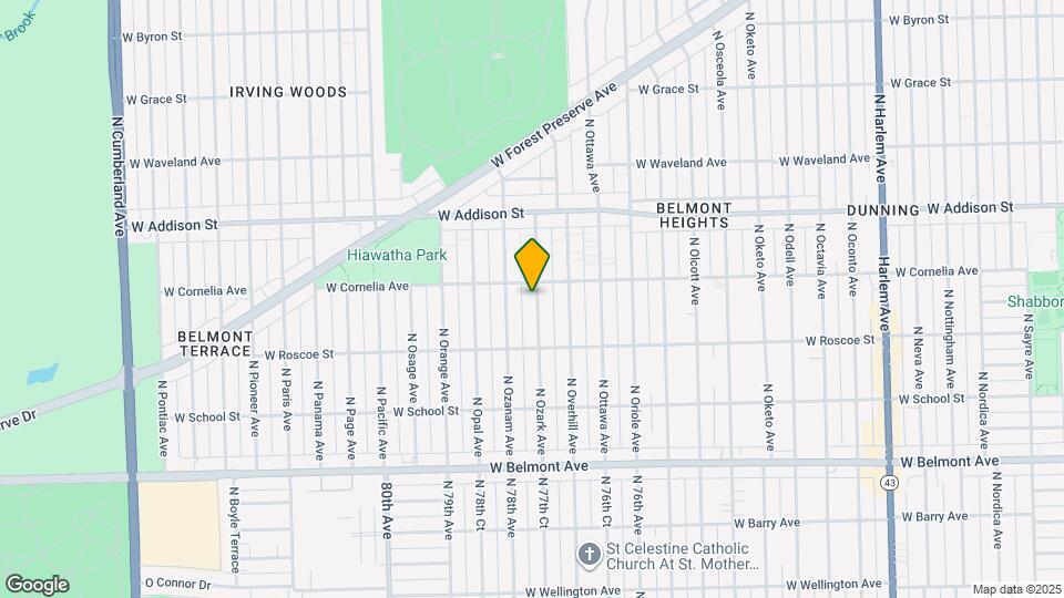 3446 N Ozark Ave Map and Location Details