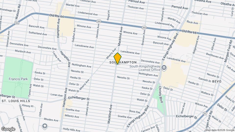 5354 Murdoch Ave Mapa y Detalles de la Ubicación