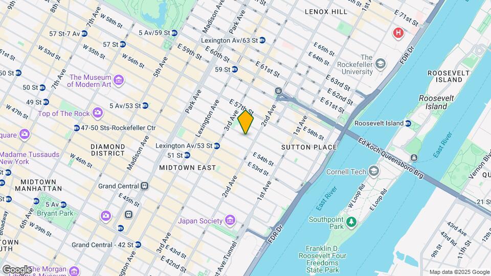 240 E 55th St Map and Location Details