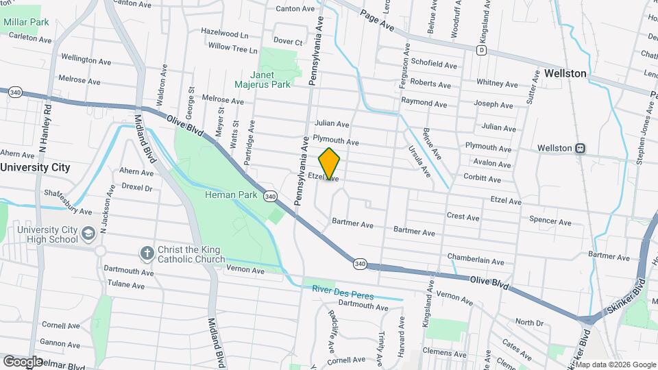 6918 Etzel Ave Map and Location Details