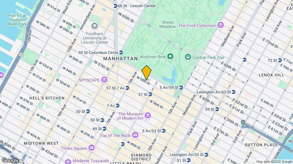 100 W 55th St Map and Location Details