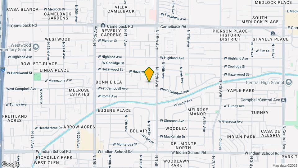 1536 West Campbell Ave Map and Location Details