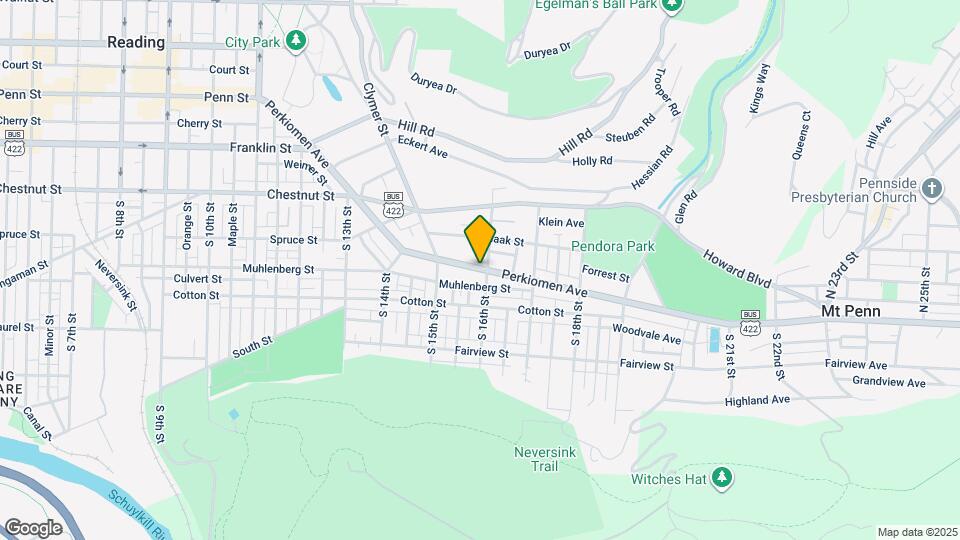 1564 Perkiomen Ave, Unit Apartment Rear Map and Location Details