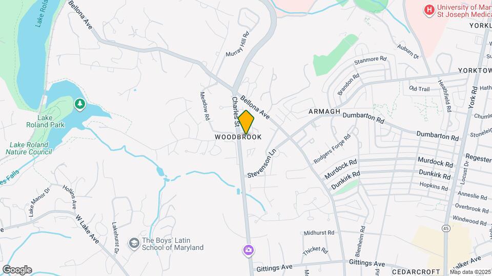 6301 N Charles St Map and Location Details