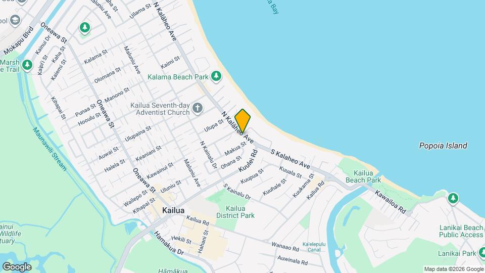 45 N Kalaheo Ave Map and Location Details