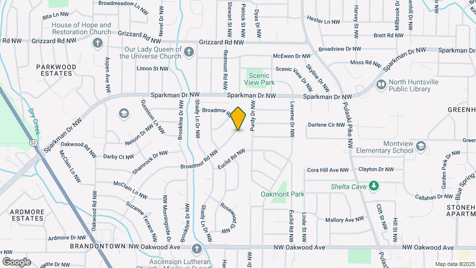 3711 Broadmor Rd NW Map and Location Details
