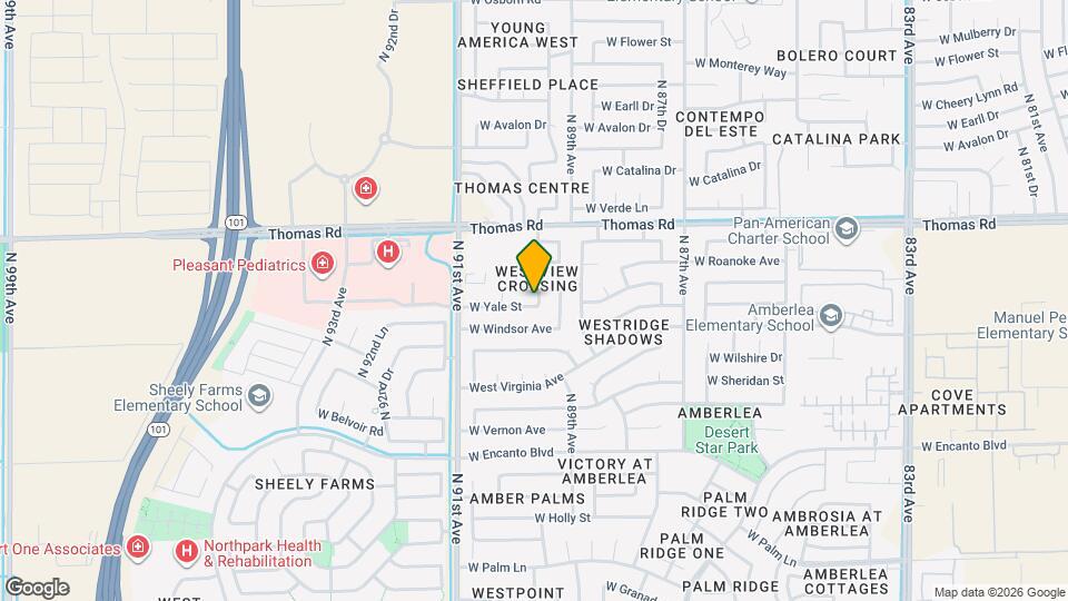 9008 W Yale St Map and Location Details