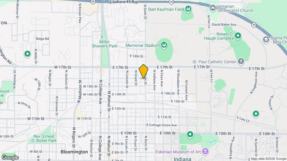 1215 N Dunn St Mapa y Detalles de la Ubicación