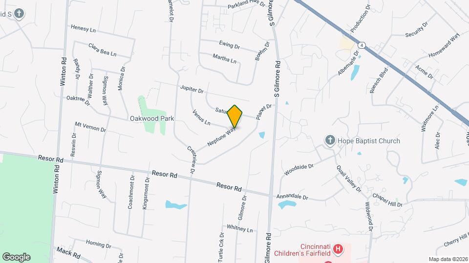 5616 Neptune Way Map and Location Details