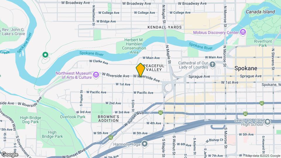 1807-1809 W Riverside Ave Map and Location Details
