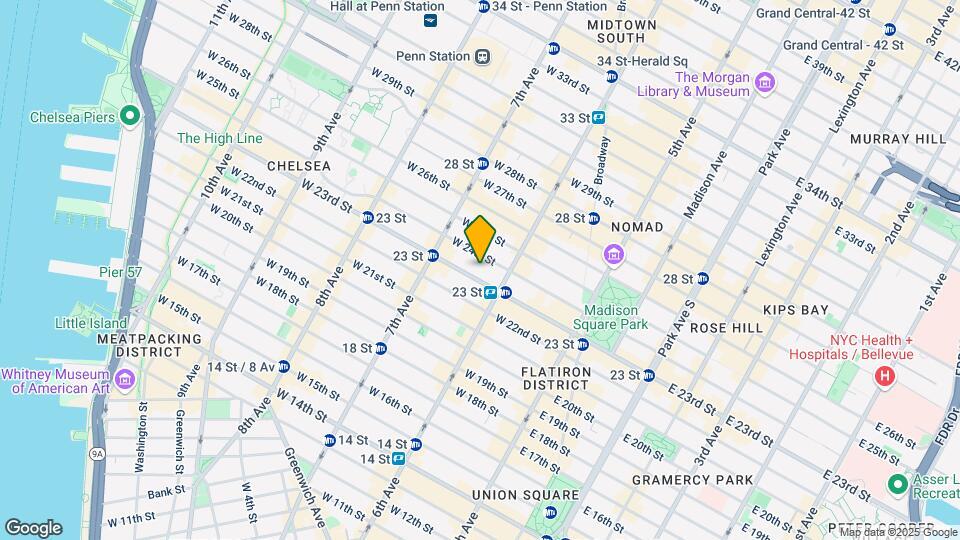 129 W 23rd St Map and Location Details
