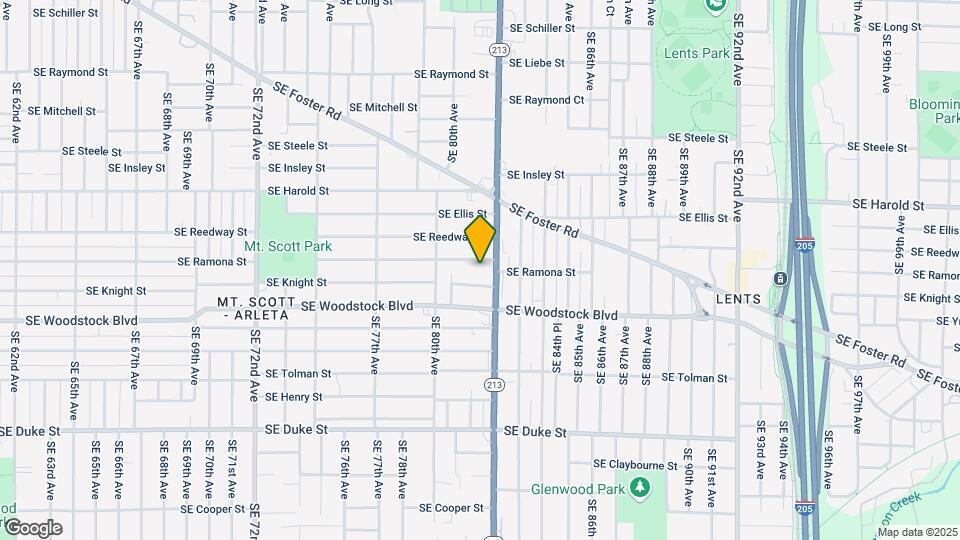 8120-8126 SE Ramona St Map and Location Details